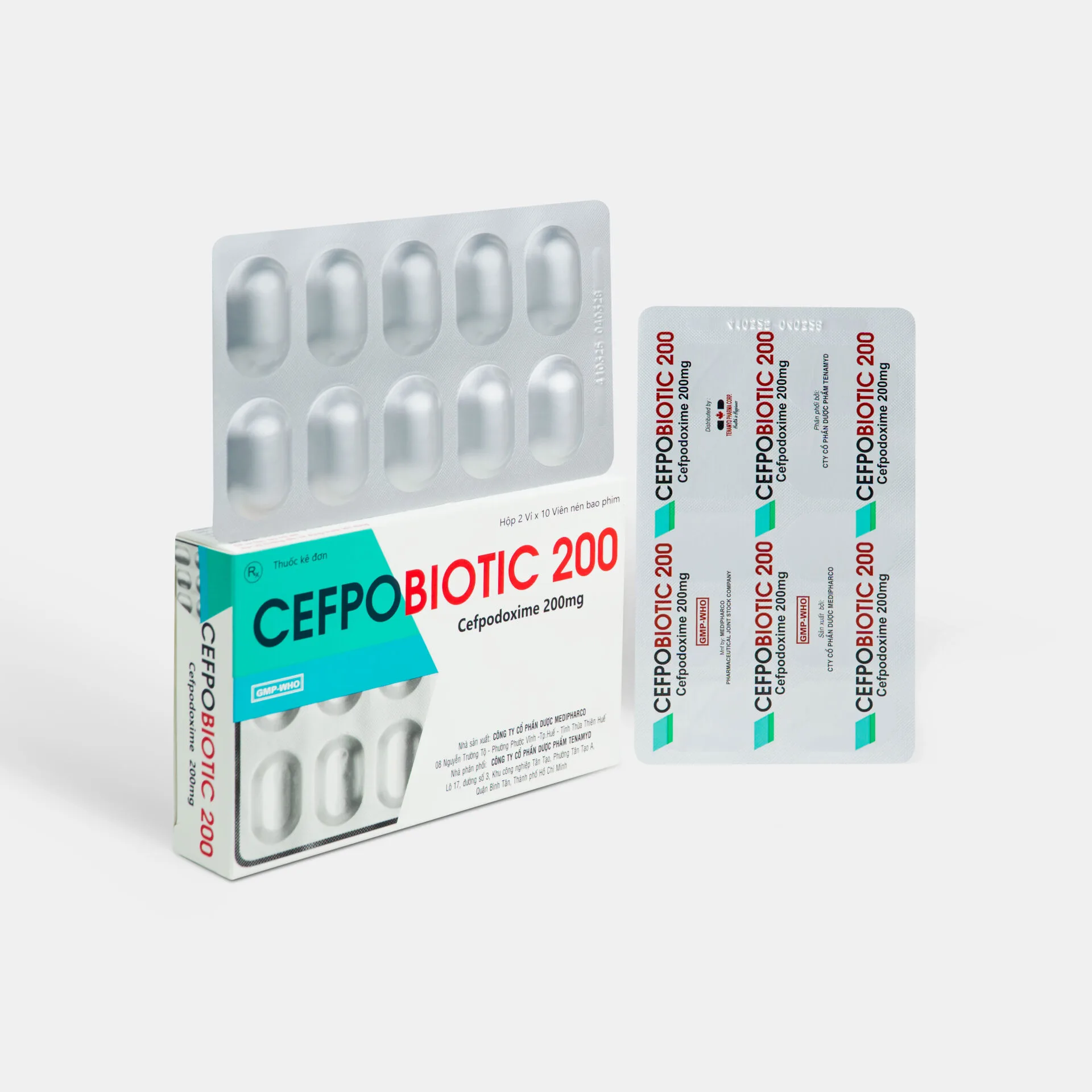 Cefpobiotic 200mg Tenamyd Hộp 2 Vỉ x 10 Viên