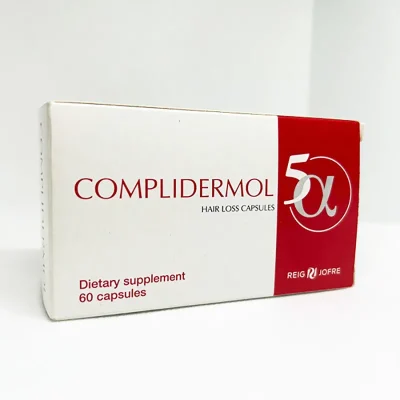 Viên uống Complidermol 5 Alpha (Hộp 60 viên) – Hỗ trợ ngăn ngừa rụng tóc do rối loạn nội tiết tố nữ