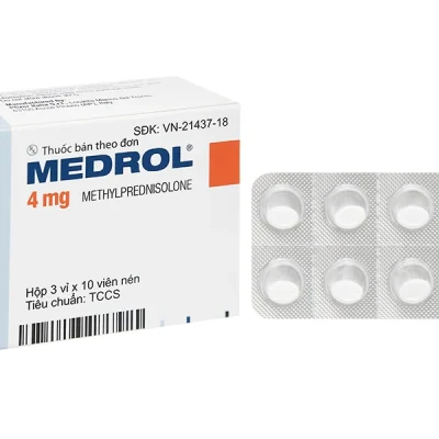 Thuốc Medrol 4mg Pfizer (3 vỉ x 10 viên)