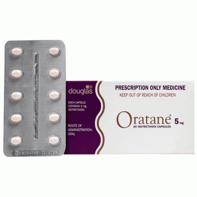 Oratane 5mg Douglas (6 vỉ x 10 viên)