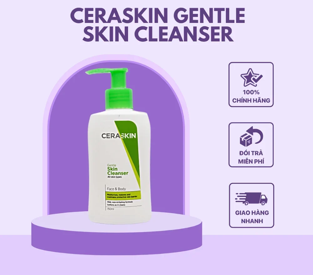 Ceraskin Gentle Skin Cleanser 150ml – Sữa rửa mặt dịu nhẹ cho da nhạy cảm